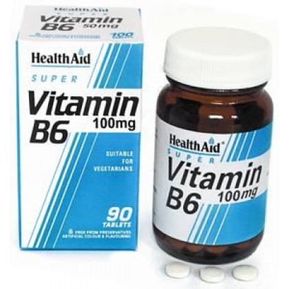 HEALTH AID Vitamin B6 100mg Prolonged Release 90 Ταμπλέτες